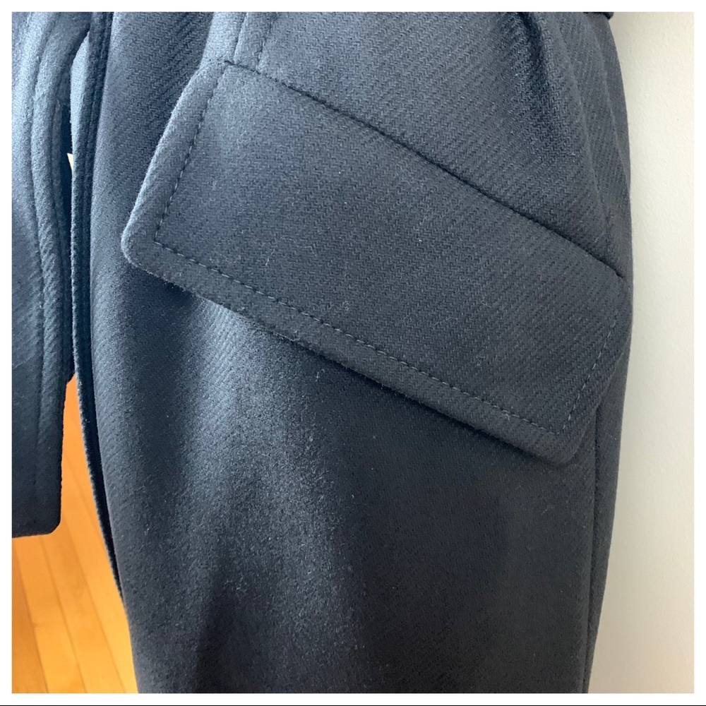 NWT. Zara Black Wool Long Coat. Size XS. - Picture 12 of 16